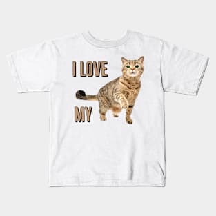 I love my cat Kids T-Shirt